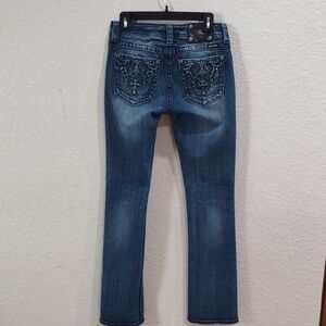 MISS ME BOOT Blue Embellished Jeans